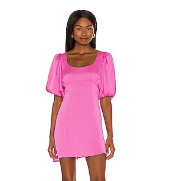 Lovers and Friends Cecily Pink Mini Silk Dress - Picture 1 of 3
